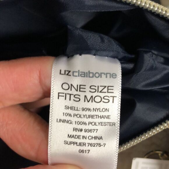 Liz Claiborne Navy Fuchsia Purple Plaid Monogram Travel Bag Set of 3 - Picture 12 of 12